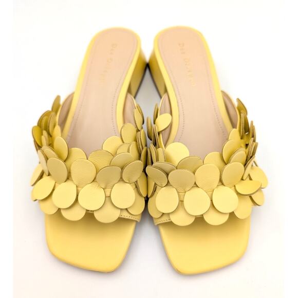 Dee Ocleppo Japan Embellished Leather Sandal Women's Yellow Size US6.5 EU37 - Picture 12 of 13